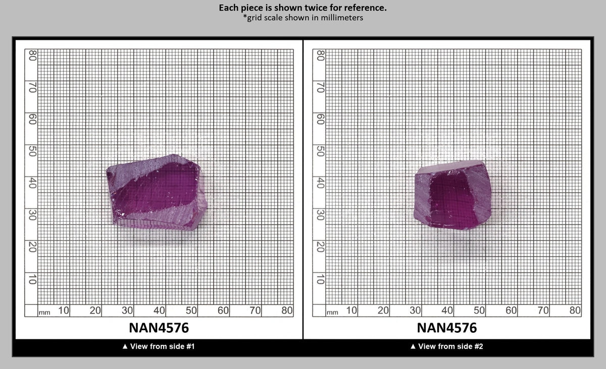 Nanosital Simulated Color Changing Lab Created Faceting Rough for Gem Cutting - #115 - Various Sizes : NAN4576