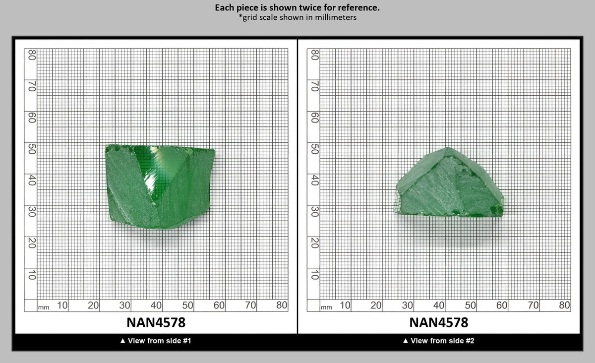 Nanosital Simulated Dark Kryptonite Lab Created Faceting Rough for Gem Cutting - #B-1326 - Various Sizes : NAN4578