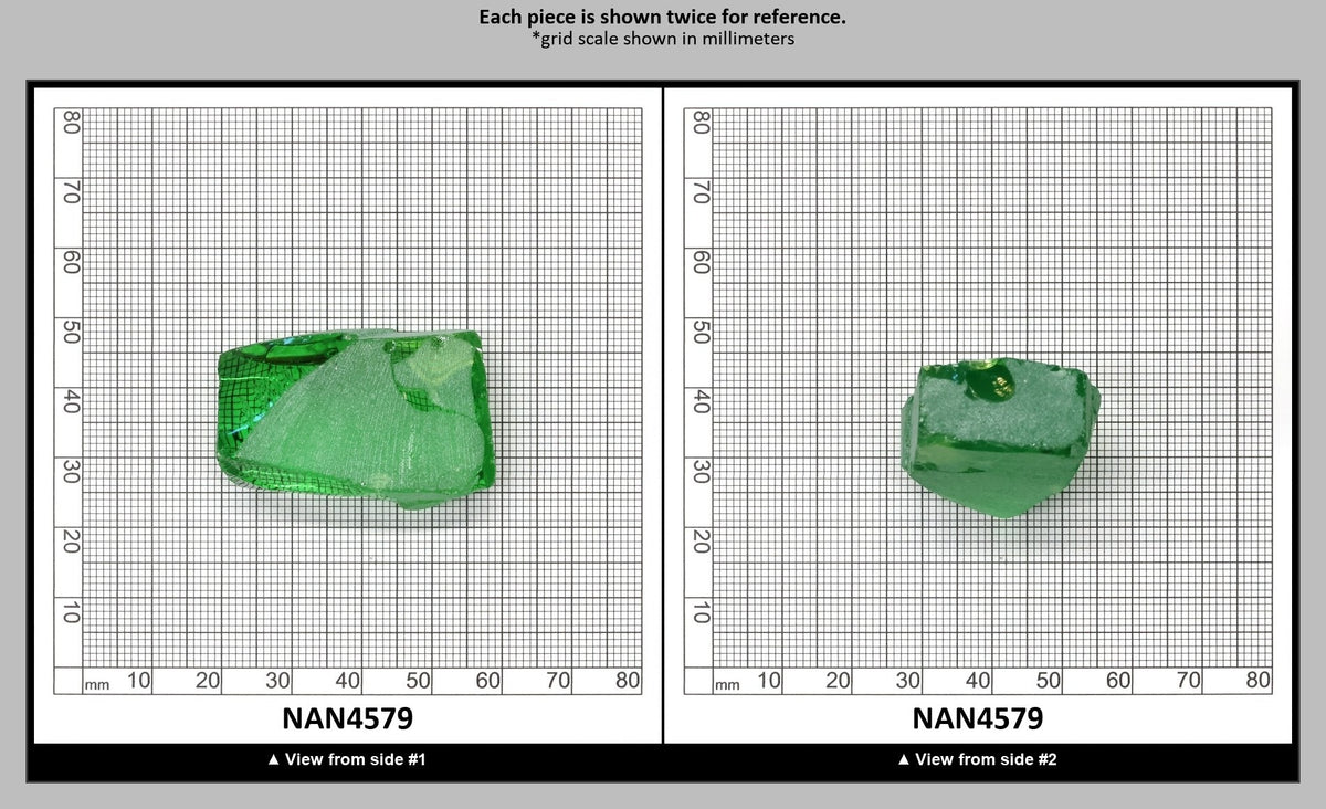 Nanosital Simulated Dark Kryptonite Lab Created Faceting Rough for Gem Cutting - #B-1326 - Various Sizes : NAN4579