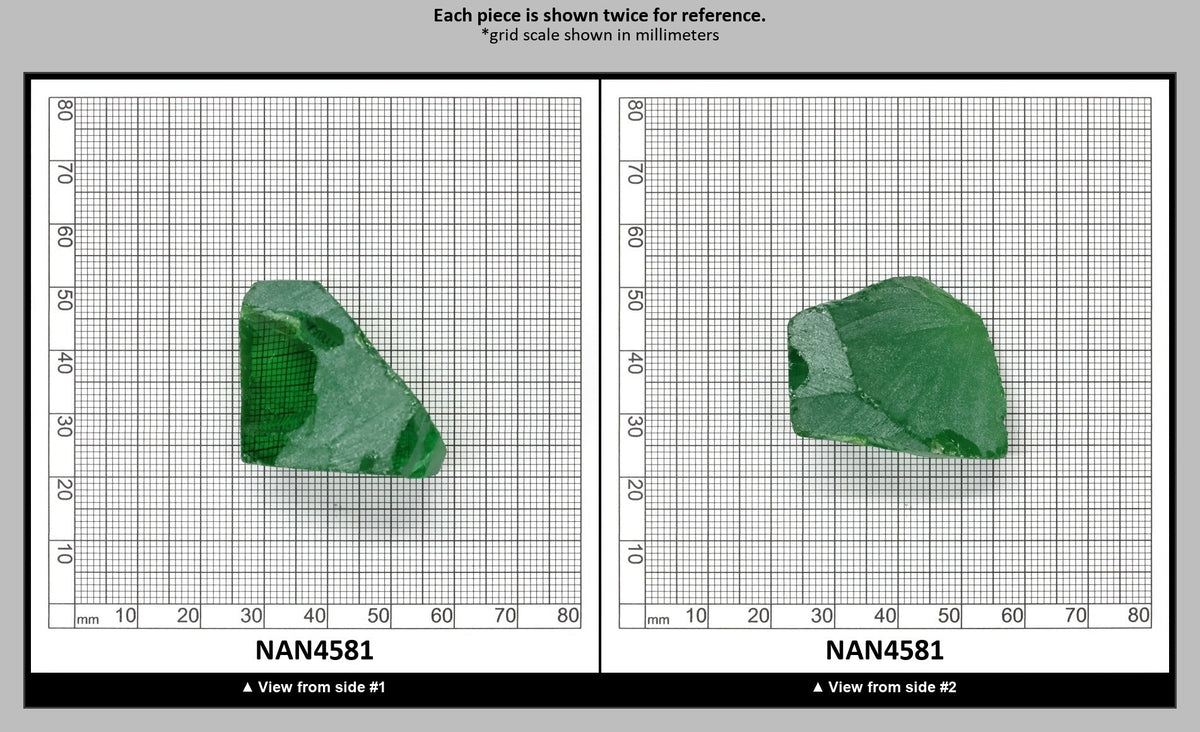 Nanosital Simulated Dark Kryptonite Lab Created Faceting Rough for Gem Cutting - #B-1326 - Various Sizes : NAN4581