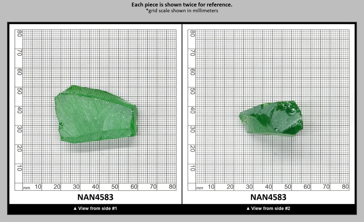 Nanosital Simulated Dark Kryptonite Lab Created Faceting Rough for Gem Cutting - #B-1326 - Various Sizes : NAN4583