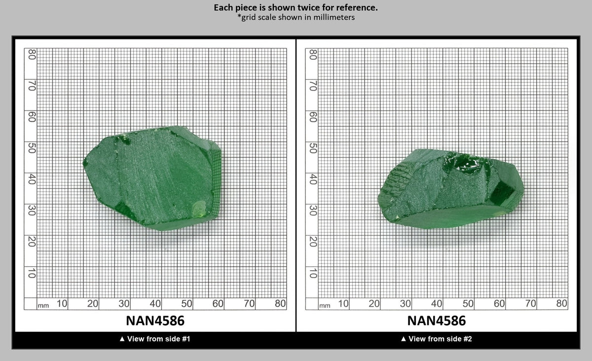 Nanosital Simulated Dark Kryptonite Lab Created Faceting Rough for Gem Cutting - #B-1326 - Various Sizes : NAN4586