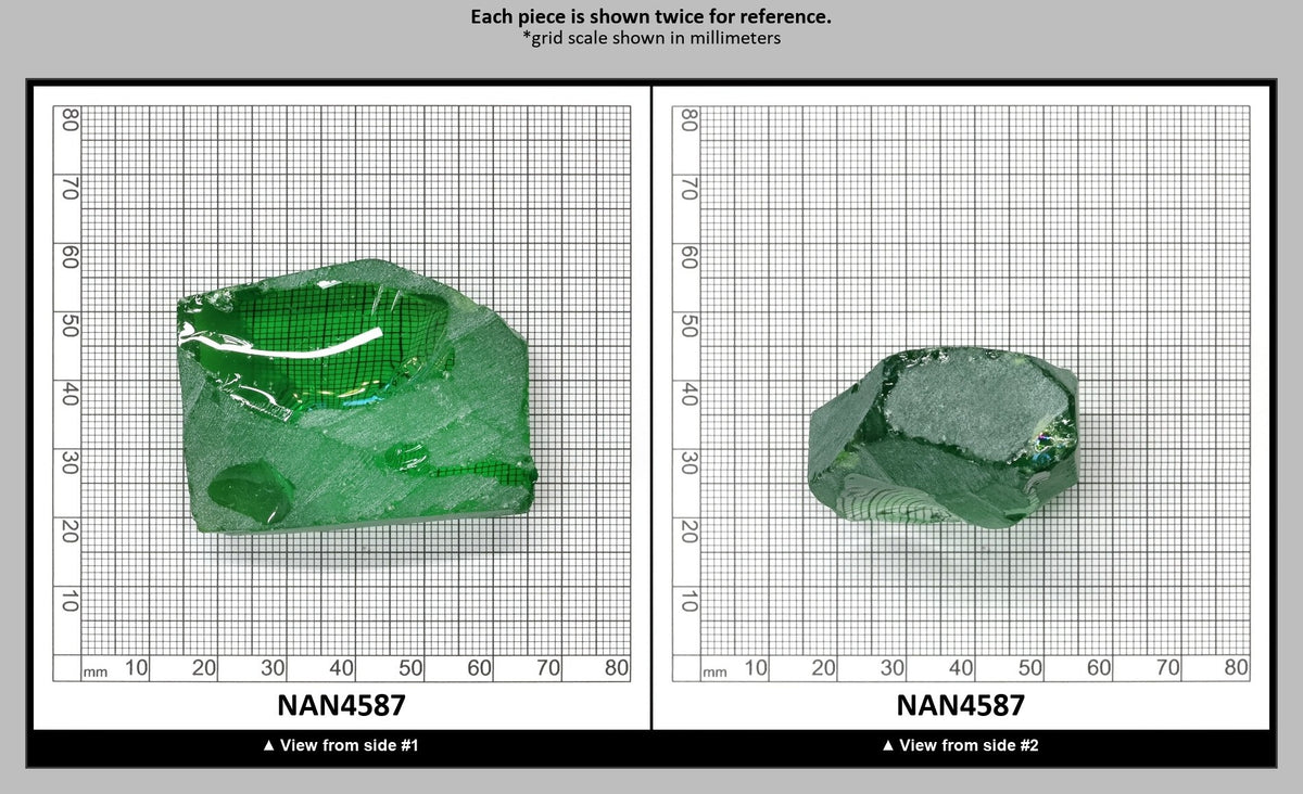 Nanosital Simulated Dark Kryptonite Lab Created Faceting Rough for Gem Cutting - #B-1326 - Various Sizes : NAN4587