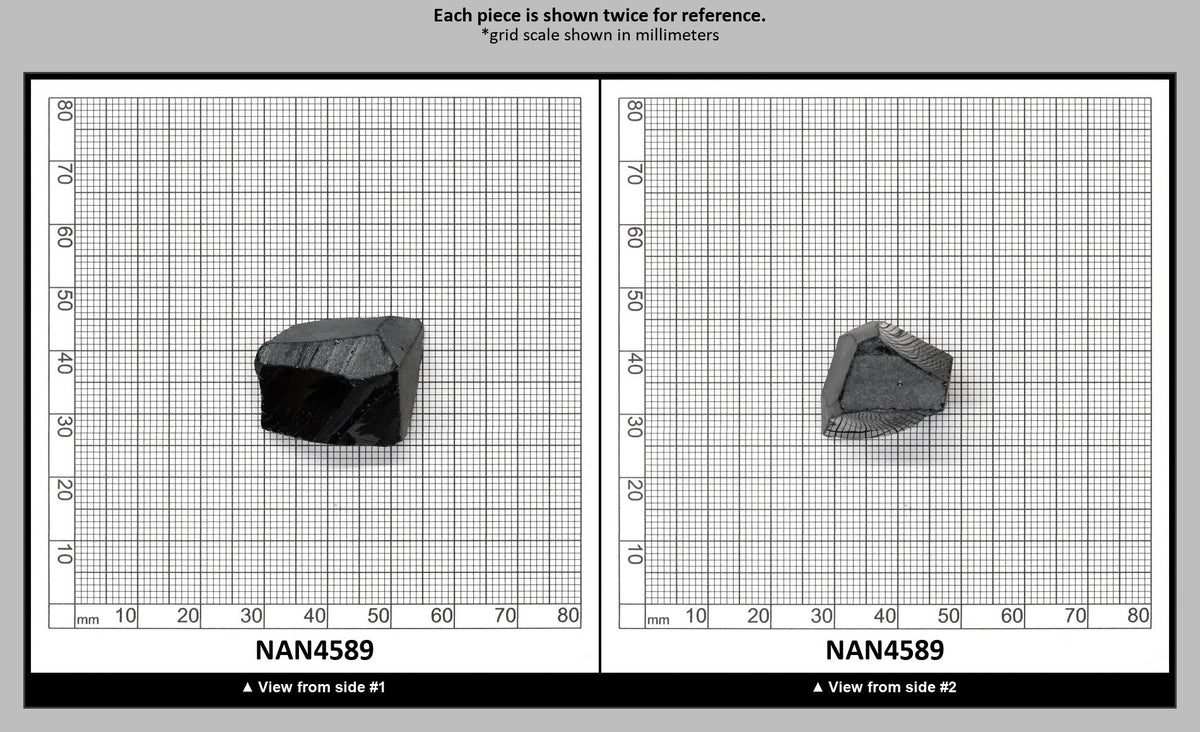 Nanosital Simulated Black Lab Created Faceting Rough for Gem Cutting - #0004 - Various Sizes : NAN4589