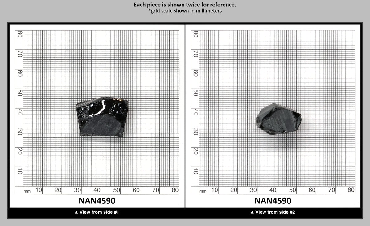 Nanosital Simulated Black Lab Created Faceting Rough for Gem Cutting - #0004 - Various Sizes : NAN4590