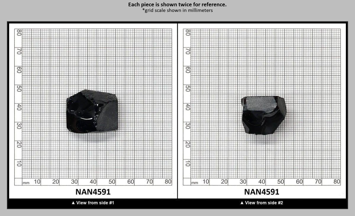 Nanosital Simulated Black Lab Created Faceting Rough for Gem Cutting - #0004 - Various Sizes : NAN4591