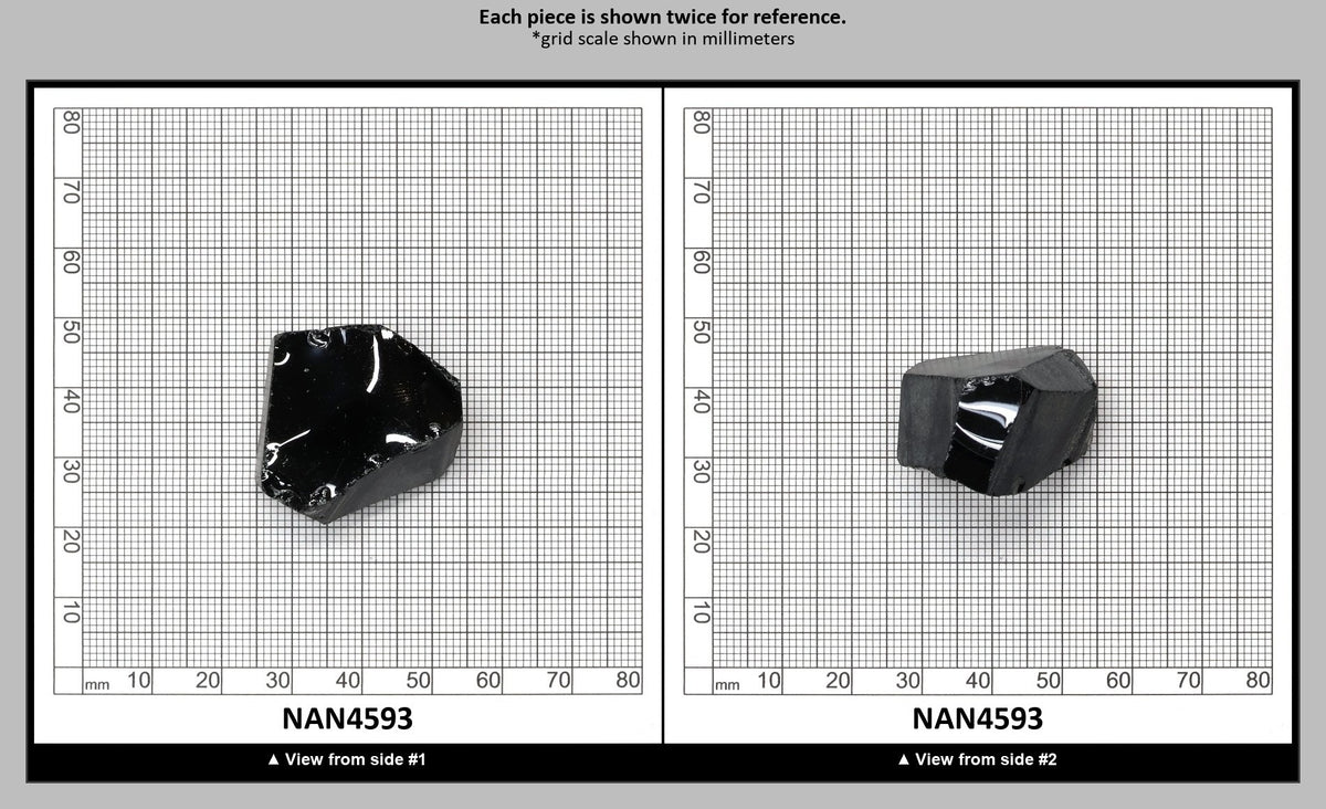 Nanosital Simulated Black Lab Created Faceting Rough for Gem Cutting - #0004 - Various Sizes : NAN4593