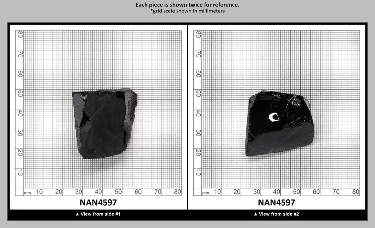Nanosital Simulated Black Lab Created Faceting Rough for Gem Cutting - #0004 - Various Sizes : NAN4597