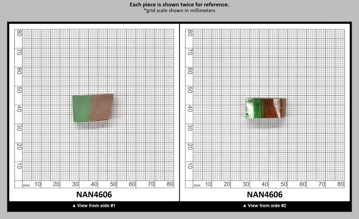 Nanosital Simulated Bi-Color Lab Created Faceting Rough for Gem Cutting - Green-Orange - Various Sizes : NAN4606