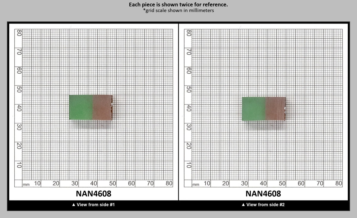 Nanosital Simulated Bi-Color Lab Created Faceting Rough for Gem Cutting - Green-Orange - Various Sizes : NAN4608