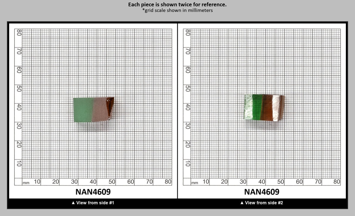 Nanosital Simulated Bi-Color Lab Created Faceting Rough for Gem Cutting - Green-Orange - Various Sizes : NAN4609