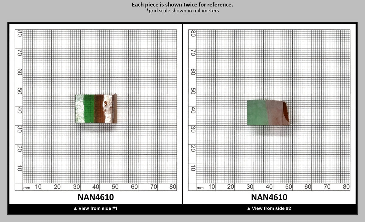 Nanosital Simulated Bi-Color Lab Created Faceting Rough for Gem Cutting - Green-Orange - Various Sizes : NAN4610