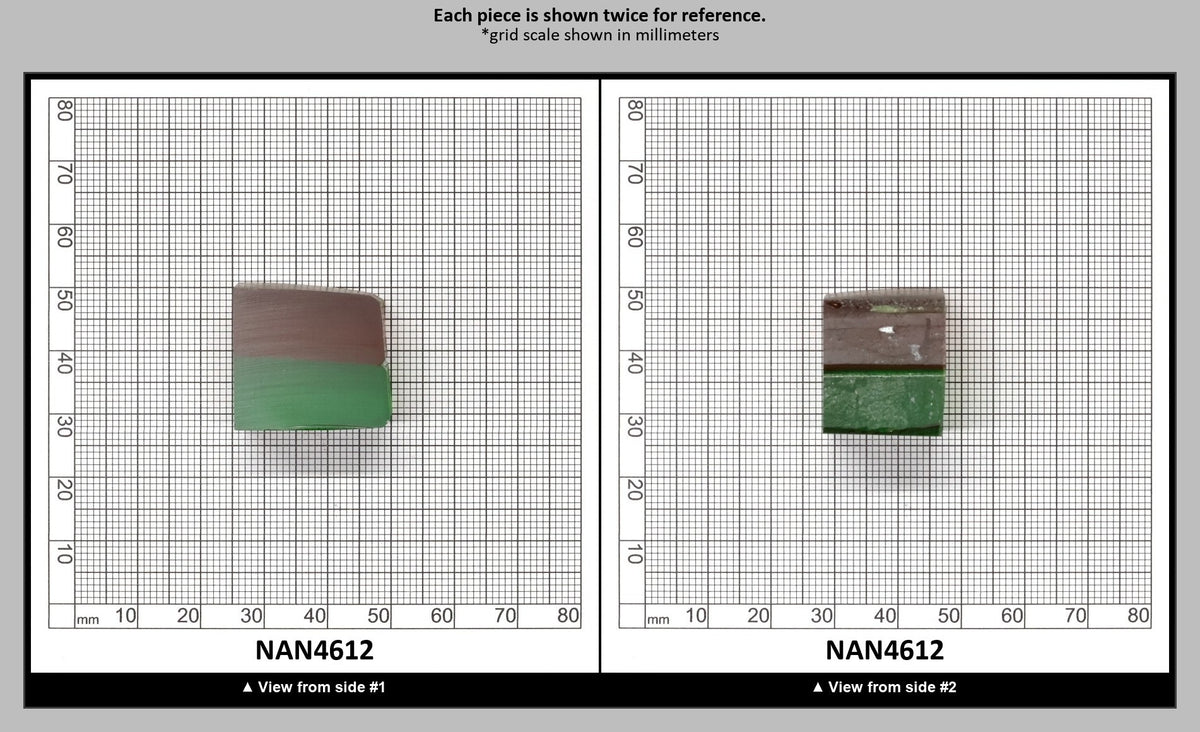 Nanosital Simulated Bi-Color Lab Created Faceting Rough for Gem Cutting - Green-Orange - Various Sizes : NAN4612