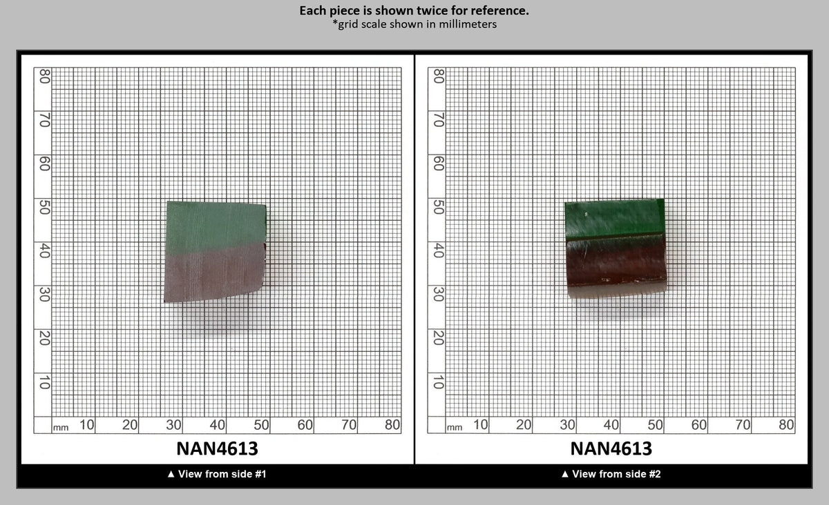 Nanosital Simulated Bi-Color Lab Created Faceting Rough for Gem Cutting - Green-Orange - Various Sizes : NAN4613