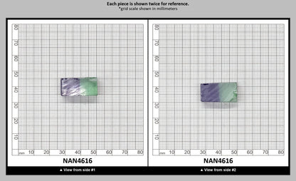 Nanosital Simulated Bi-Color Lab Created Faceting Rough for Gem Cutting - Light Green-Tanzanite - Various Sizes : NAN4616