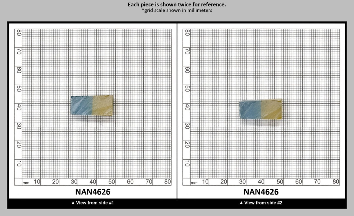 Nanosital Simulated Bi-Color Lab Created Faceting Rough for Gem Cutting - Yellow-Blue - Various Sizes : NAN4626
