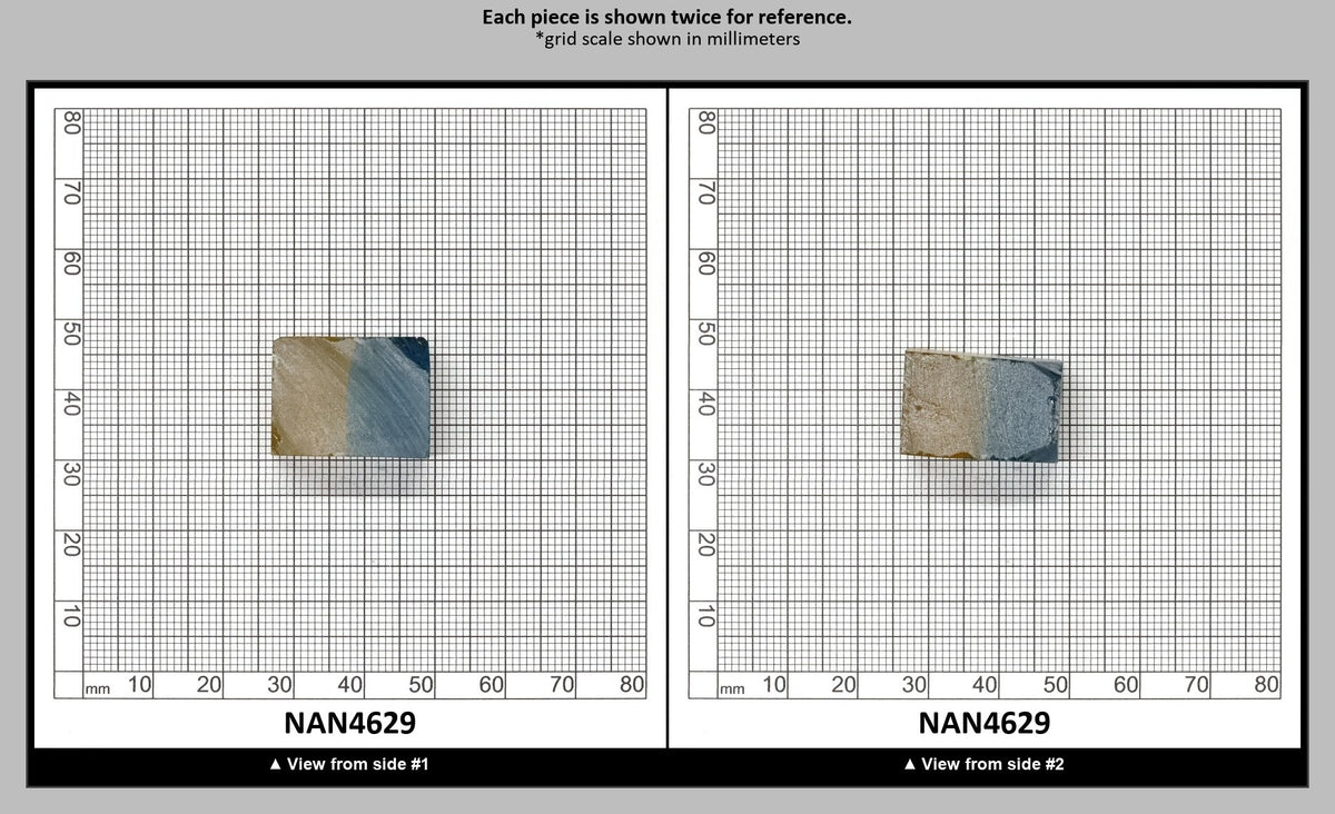 Nanosital Simulated Bi-Color Lab Created Faceting Rough for Gem Cutting - Yellow-Blue - Various Sizes : NAN4629