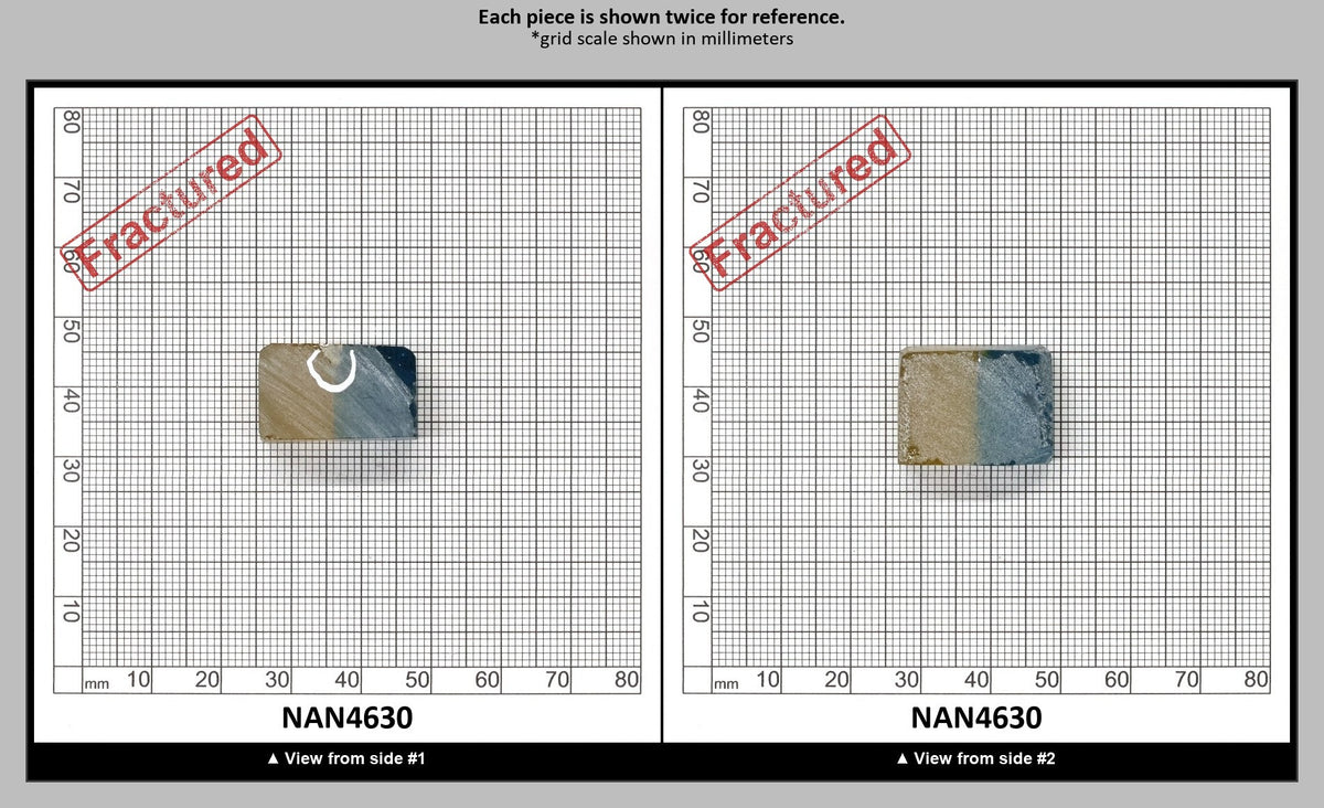 Nanosital Simulated Bi-Color Lab Created Faceting Rough for Gem Cutting - Yellow-Blue - Various Sizes : NAN4630