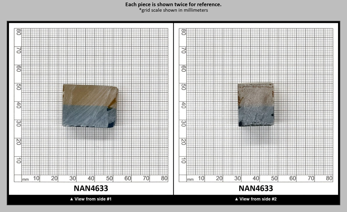Nanosital Simulated Bi-Color Lab Created Faceting Rough for Gem Cutting - Yellow-Blue - Various Sizes : NAN4633