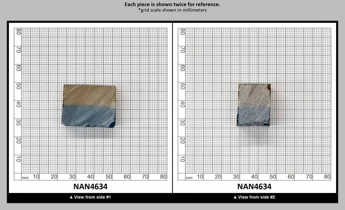 Nanosital Simulated Bi-Color Lab Created Faceting Rough for Gem Cutting - Yellow-Blue - Various Sizes : NAN4634