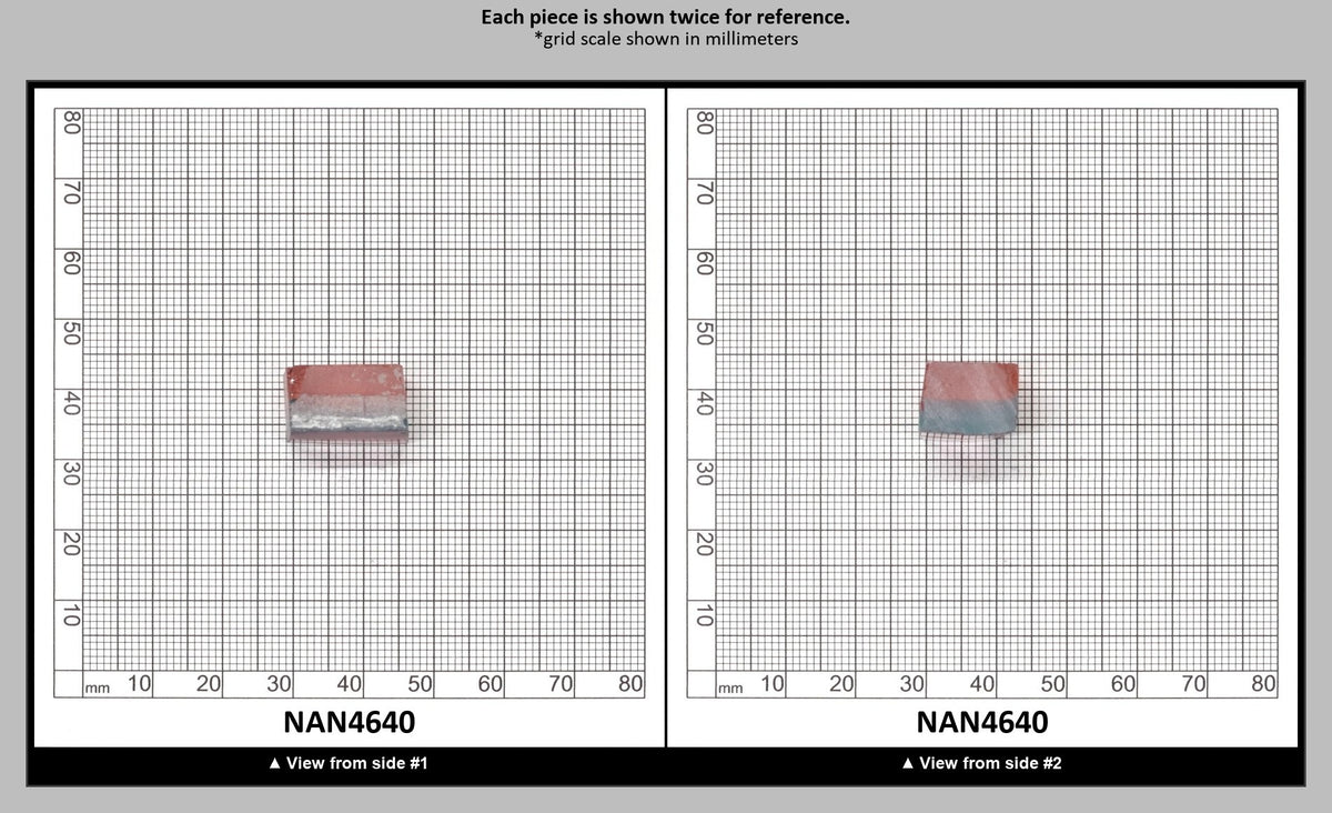 Nanosital Simulated Bi-Color Lab Created Faceting Rough for Gem Cutting - Pink-Blue - Various Sizes : NAN4640