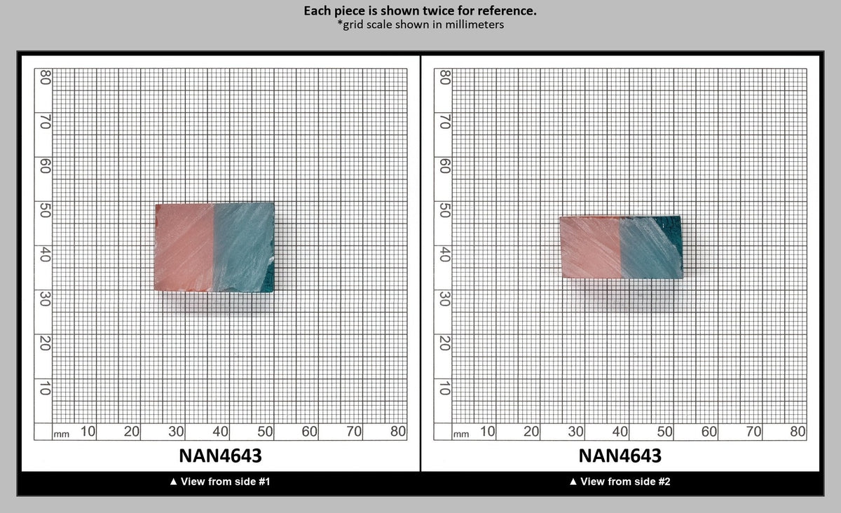 Nanosital Simulated Bi-Color Lab Created Faceting Rough for Gem Cutting - Pink-Blue - Various Sizes : NAN4643