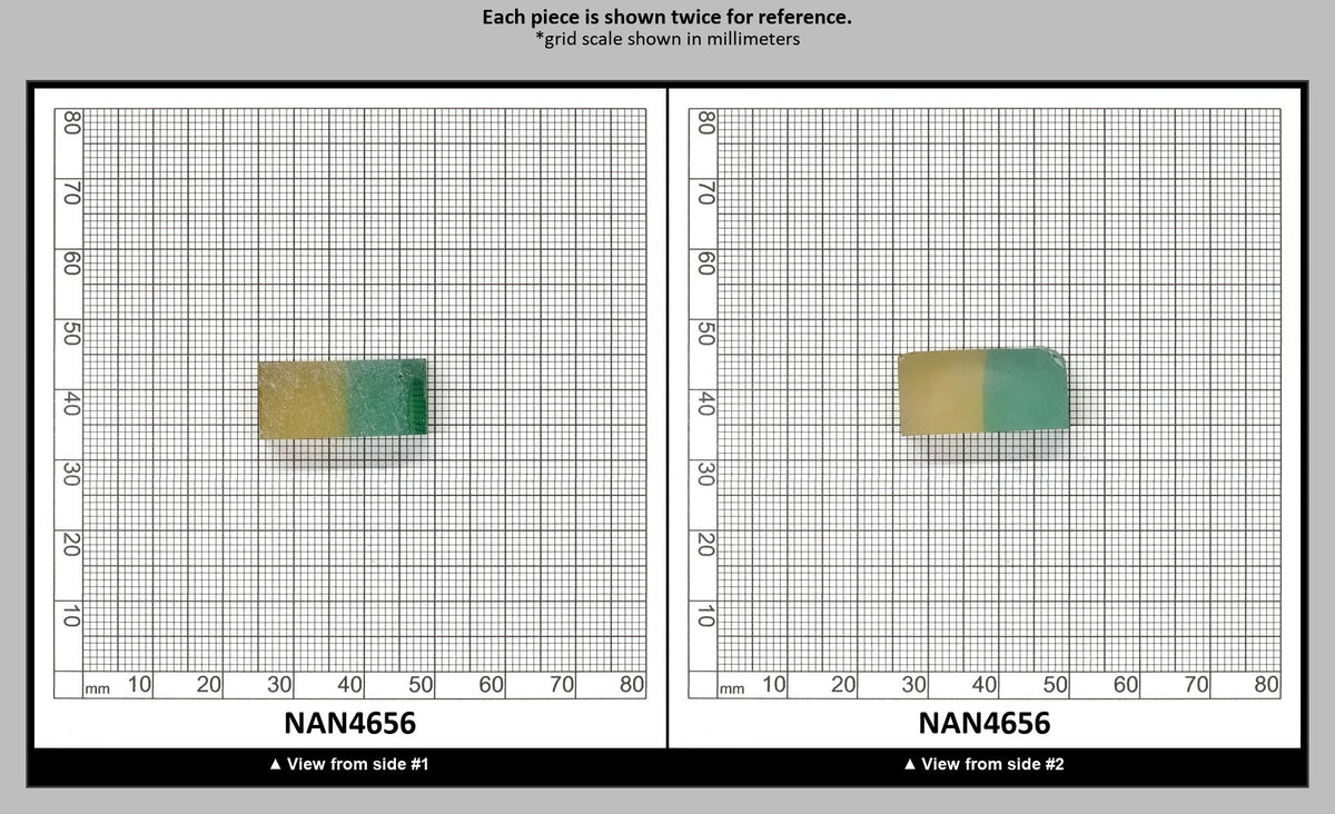 Nanosital Simulated Bi-Color Lab Created Faceting Rough for Gem Cutting - Green-Yellow - Various Sizes : NAN4656