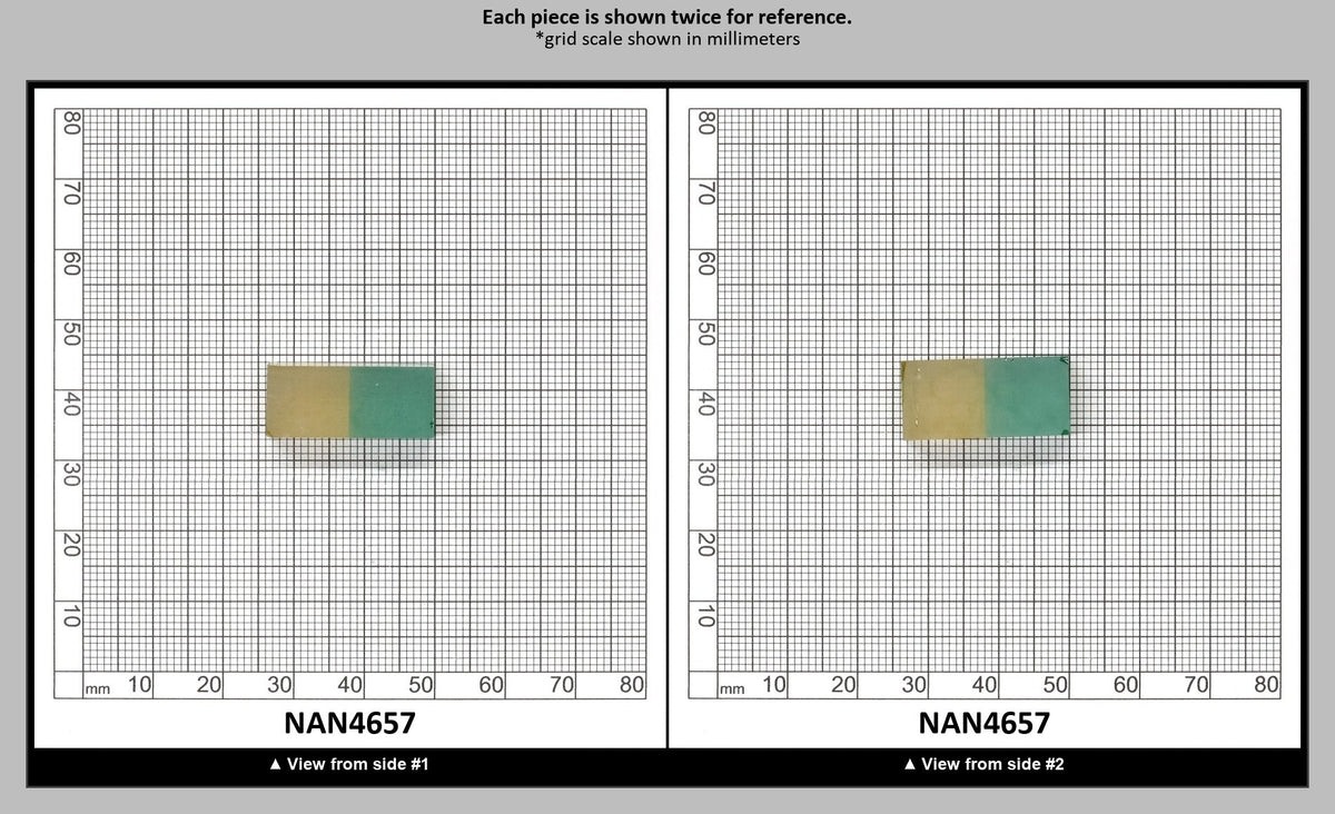 Nanosital Simulated Bi-Color Lab Created Faceting Rough for Gem Cutting - Green-Yellow - Various Sizes : NAN4657