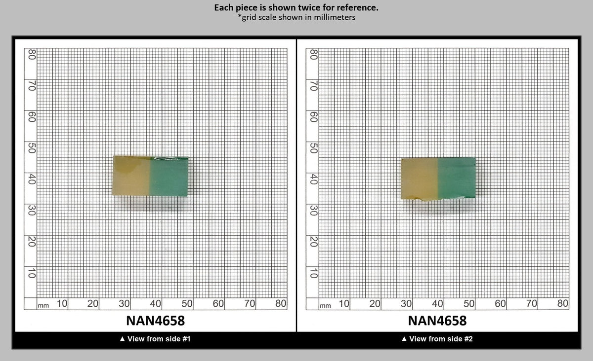 Nanosital Simulated Bi-Color Lab Created Faceting Rough for Gem Cutting - Green-Yellow - Various Sizes : NAN4658