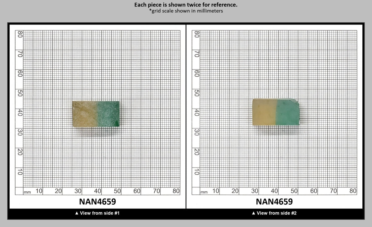 Nanosital Simulated Bi-Color Lab Created Faceting Rough for Gem Cutting - Green-Yellow - Various Sizes : NAN4659