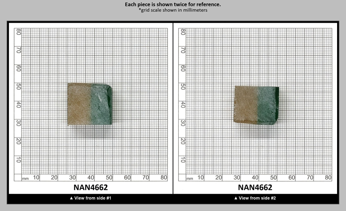 Nanosital Simulated Bi-Color Lab Created Faceting Rough for Gem Cutting - Green-Yellow - Various Sizes : NAN4662