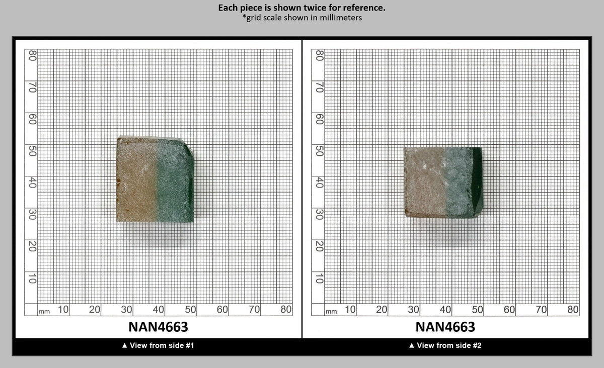 Nanosital Simulated Bi-Color Lab Created Faceting Rough for Gem Cutting - Green-Yellow - Various Sizes : NAN4663