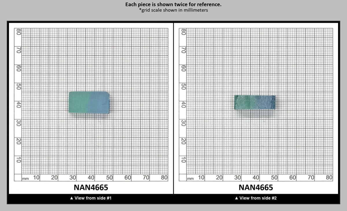 Nanosital Simulated Bi-Color Lab Created Faceting Rough for Gem Cutting - Blue-Green - Various Sizes : NAN4665