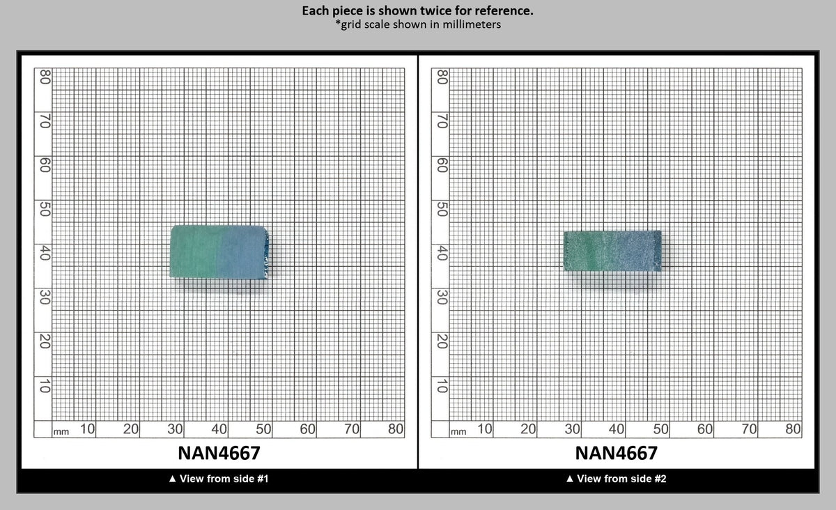 Nanosital Simulated Bi-Color Lab Created Faceting Rough for Gem Cutting - Blue-Green - Various Sizes : NAN4667