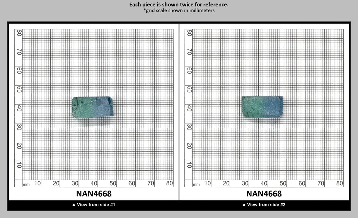 Nanosital Simulated Bi-Color Lab Created Faceting Rough for Gem Cutting - Blue-Green - Various Sizes : NAN4668