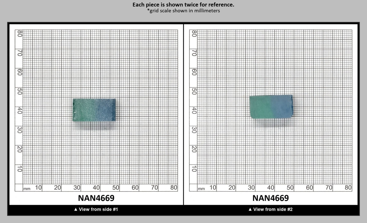 Nanosital Simulated Bi-Color Lab Created Faceting Rough for Gem Cutting - Blue-Green - Various Sizes : NAN4669
