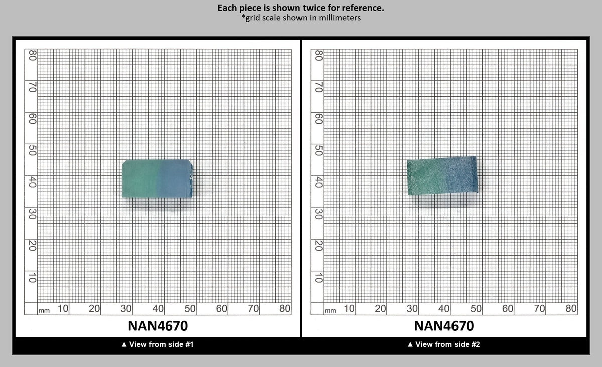 Nanosital Simulated Bi-Color Lab Created Faceting Rough for Gem Cutting - Blue-Green - Various Sizes : NAN4670