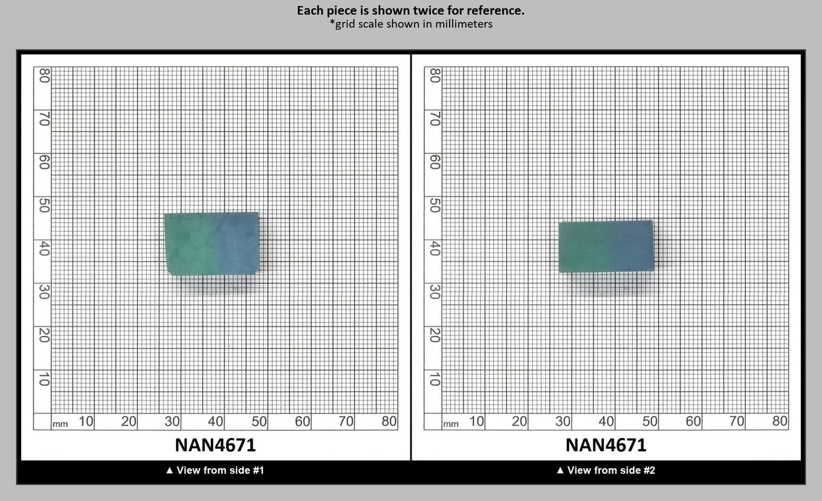 Nanosital Simulated Bi-Color Lab Created Faceting Rough for Gem Cutting - Blue-Green - Various Sizes : NAN4671
