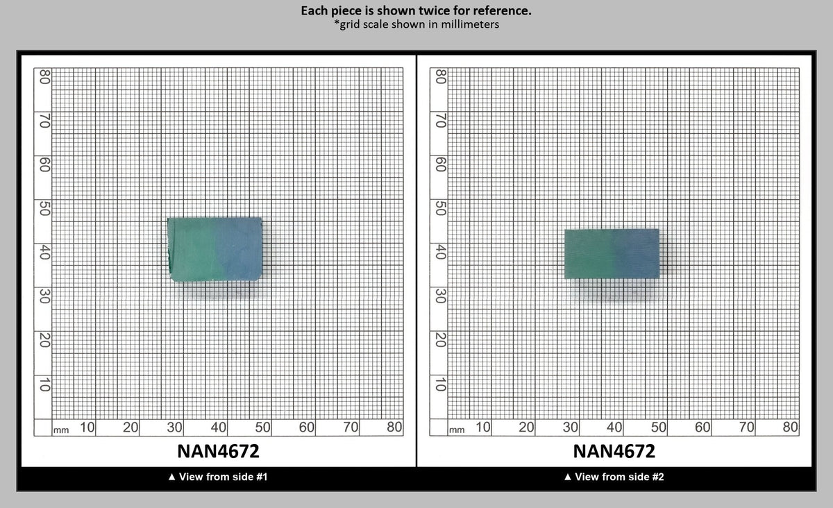 Nanosital Simulated Bi-Color Lab Created Faceting Rough for Gem Cutting - Blue-Green - Various Sizes : NAN4672
