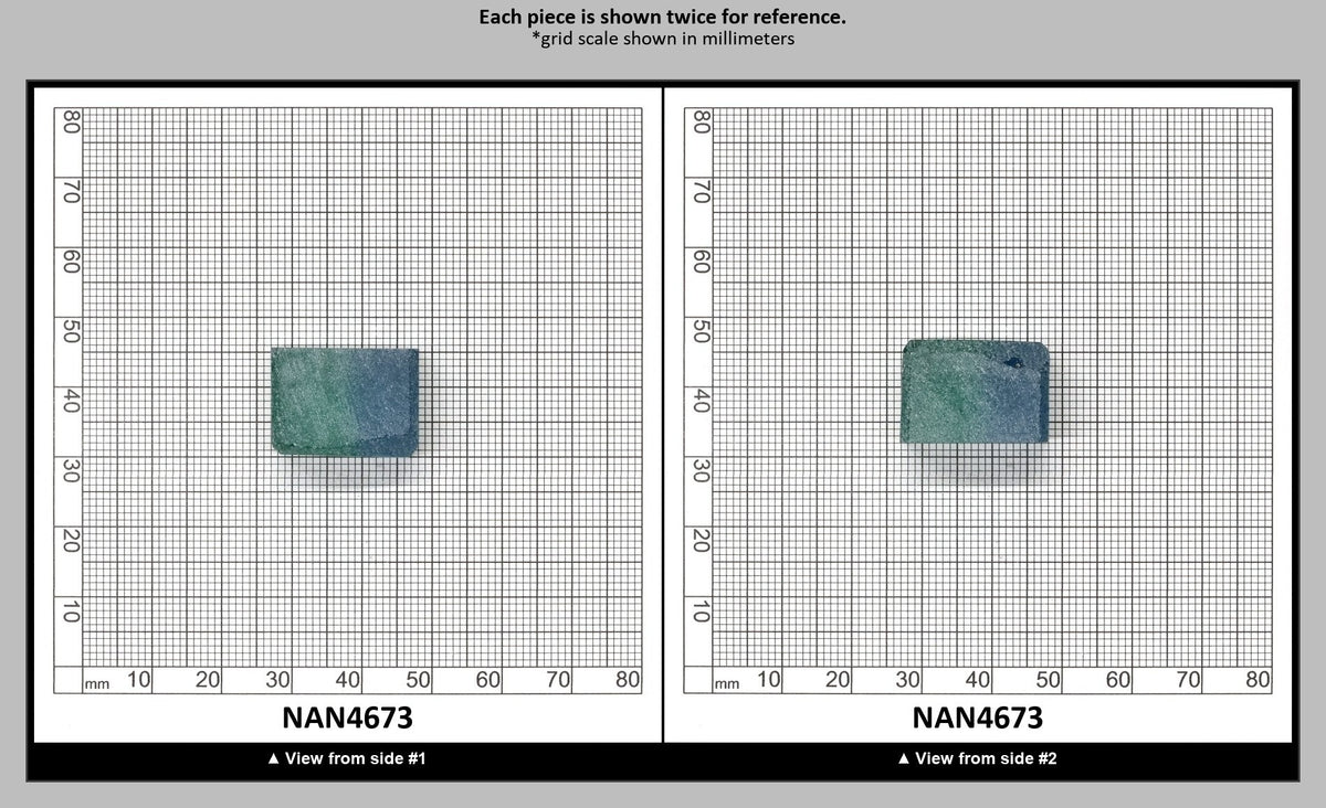 Nanosital Simulated Bi-Color Lab Created Faceting Rough for Gem Cutting - Blue-Green - Various Sizes : NAN4673