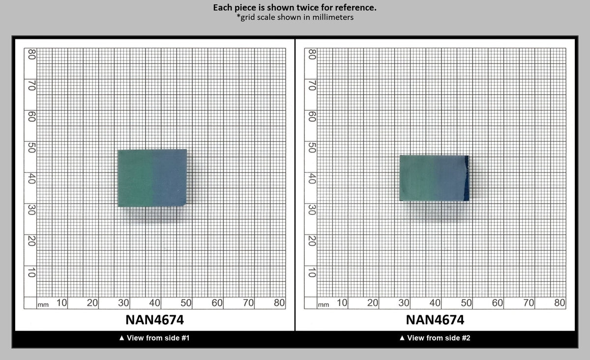 Nanosital Simulated Bi-Color Lab Created Faceting Rough for Gem Cutting - Blue-Green - Various Sizes : NAN4674