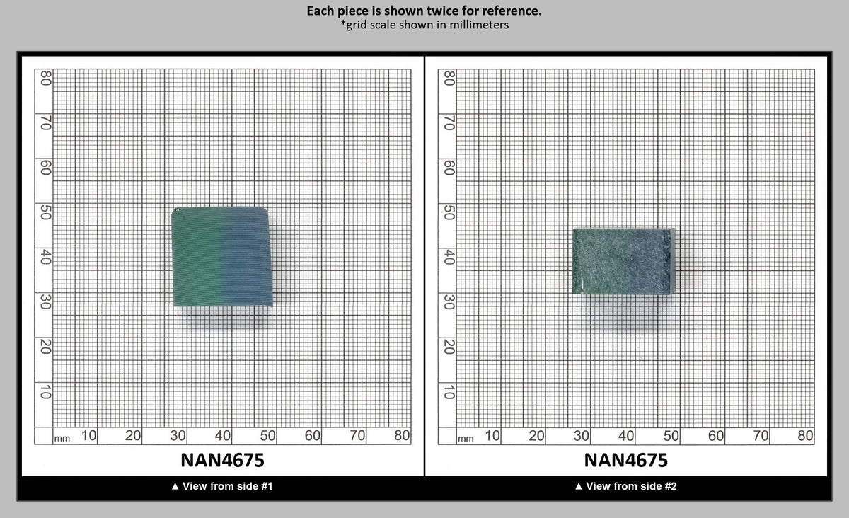 Nanosital Simulated Bi-Color Lab Created Faceting Rough for Gem Cutting - Blue-Green - Various Sizes : NAN4675