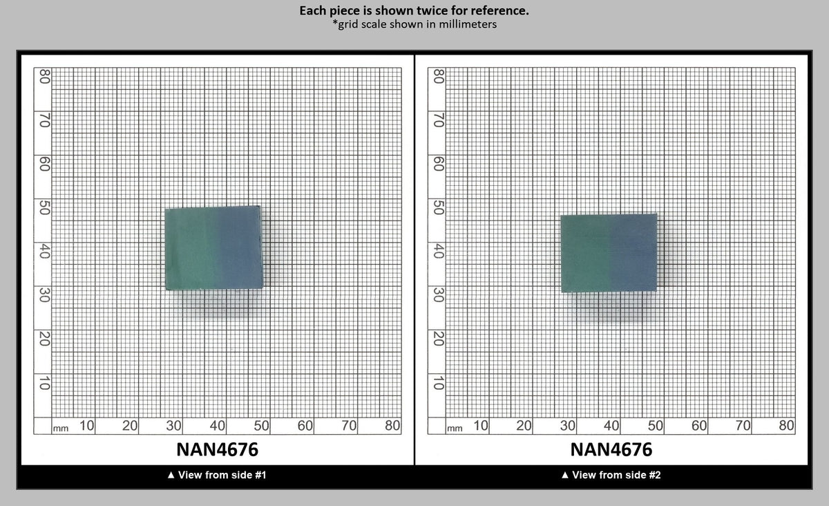 Nanosital Simulated Bi-Color Lab Created Faceting Rough for Gem Cutting - Blue-Green - Various Sizes : NAN4676