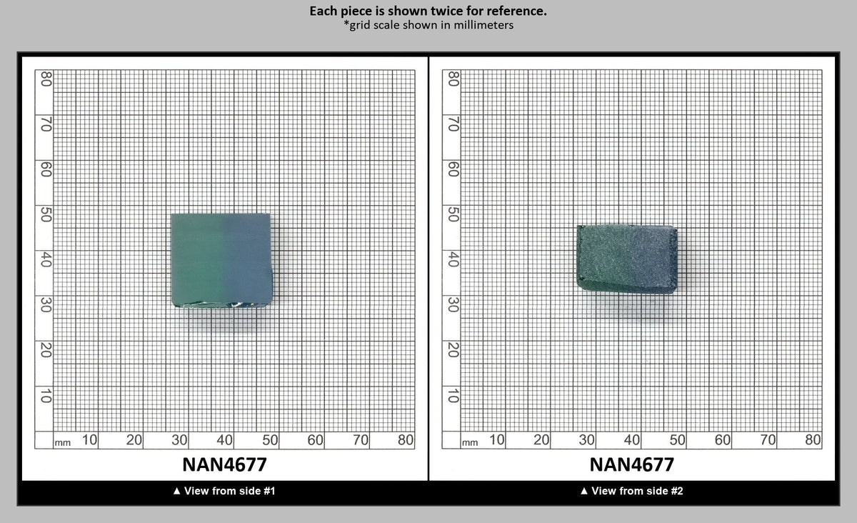 Nanosital Simulated Bi-Color Lab Created Faceting Rough for Gem Cutting - Blue-Green - Various Sizes : NAN4677