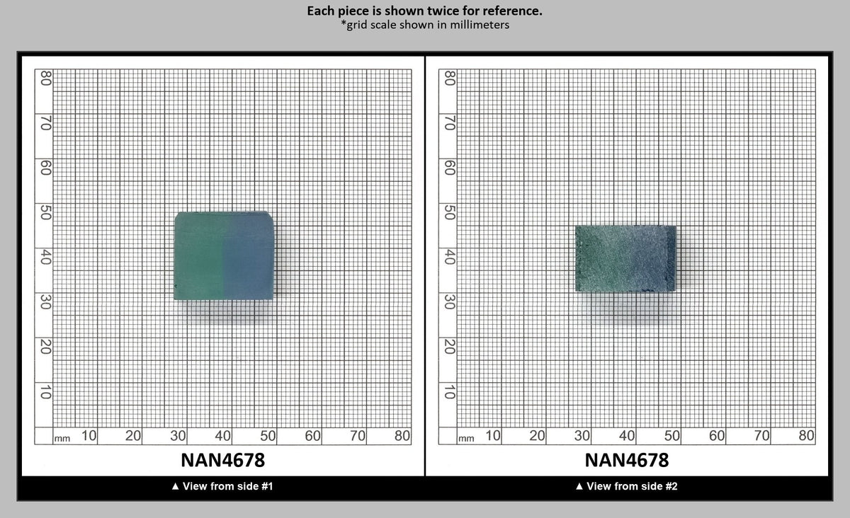 Nanosital Simulated Bi-Color Lab Created Faceting Rough for Gem Cutting - Blue-Green - Various Sizes : NAN4678