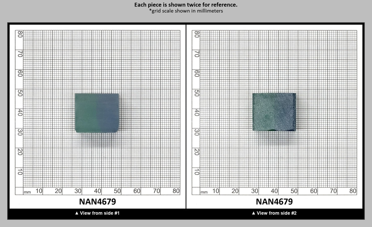 Nanosital Simulated Bi-Color Lab Created Faceting Rough for Gem Cutting - Blue-Green - Various Sizes : NAN4679