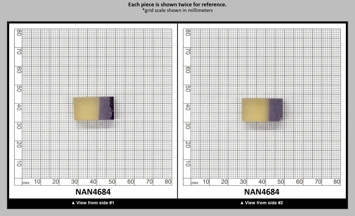 Nanosital Simulated Ametrine Lab Created Faceting Rough for Gem Cutting - Bi-Color Purple-Orange - Various Sizes : NAN4684