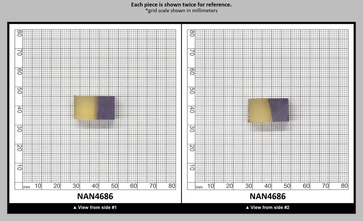 Nanosital Simulated Ametrine Lab Created Faceting Rough for Gem Cutting - Bi-Color Purple-Orange - Various Sizes : NAN4686