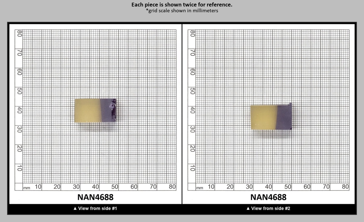 Nanosital Simulated Ametrine Lab Created Faceting Rough for Gem Cutting - Bi-Color Purple-Orange - Various Sizes : NAN4688
