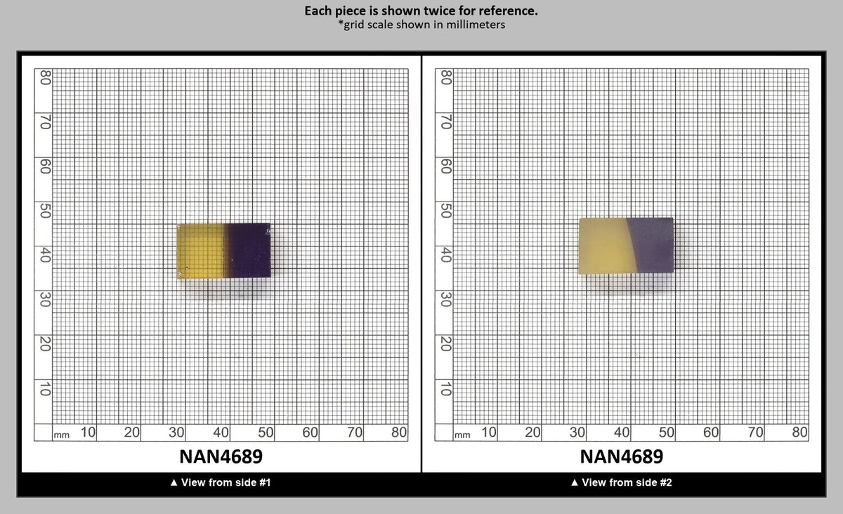 Nanosital Simulated Ametrine Lab Created Faceting Rough for Gem Cutting - Bi-Color Purple-Orange - Various Sizes : NAN4689